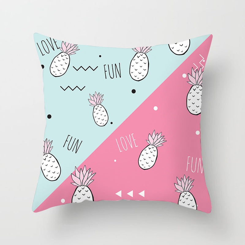 Colorful Fruit Print Sofa Cushion Cover