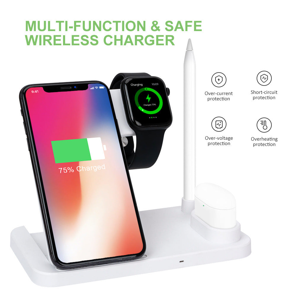 Quick-Charge 15W Folding 4-in-1 Wireless Charger